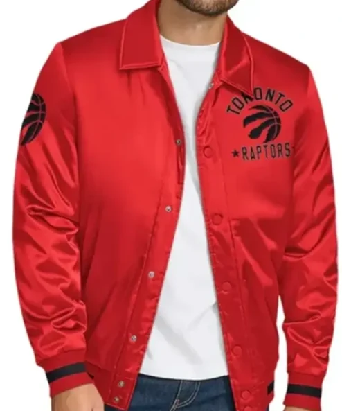 Toronto Raptors Stitch Applique Red Jacket