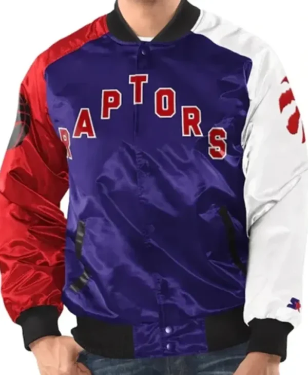 Toronto Raptors Tricolor Remix Varsity Jacket