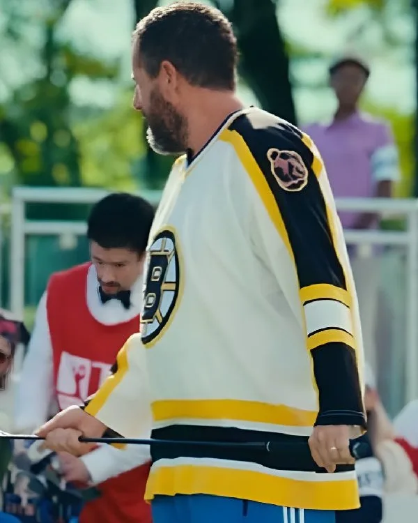 Movie Happy Gilmore 2 Adam Sandler White Blank Boston Hockey Jersey