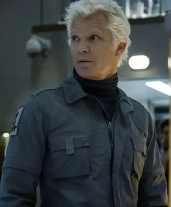 Alien Earth 2025 Timothy Olyphant Black Jacket