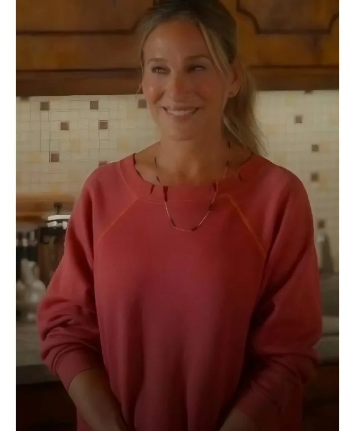 And Just Like That S03 Carrie Bradshaw Pink Sweatshirt