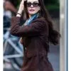 Anne Hathaway The Devil Wears Prada 2025 Andy Sachs Brown Suede Blazer