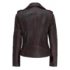 Women’s Asymmetrical Biker Brown Leather Jacket