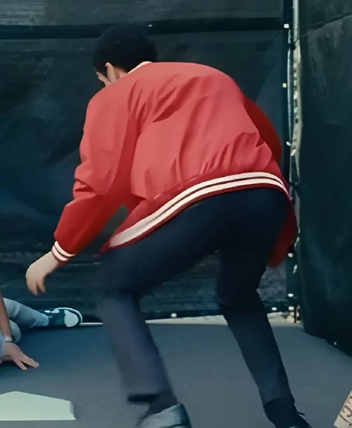 Alternative view of Happy Gilmore 2 Bad Bunny Red Letterman Jacket