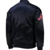 Atlanta Braves Navy Blue Wordmark Satin Jacket