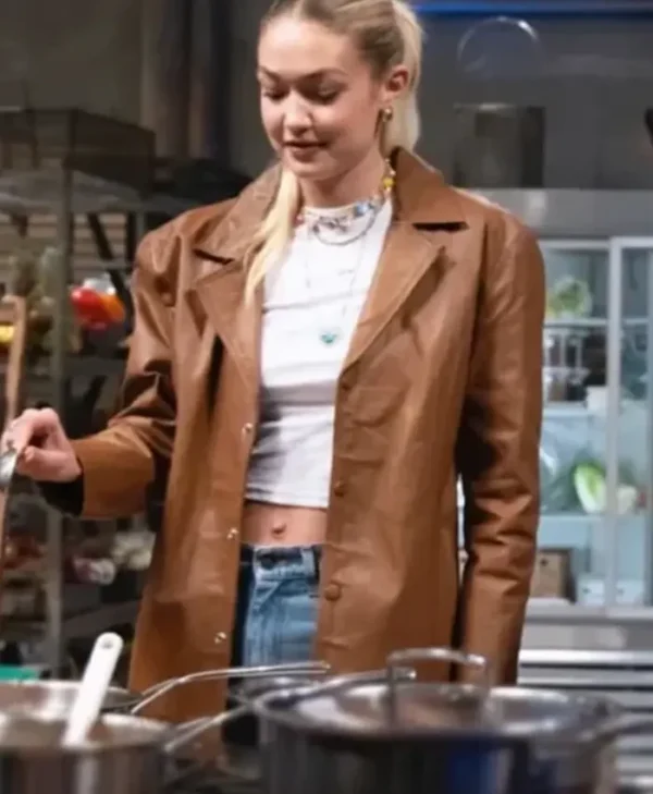 Beat Bobby Flay 2025 Gigi Hadid Brown Jacket