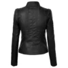 Womens Leather Black Biker Jacket