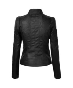Womens Leather Black Biker Jacket
