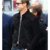 Brad Pitt F1 2025 Black Suede Leather Jacket