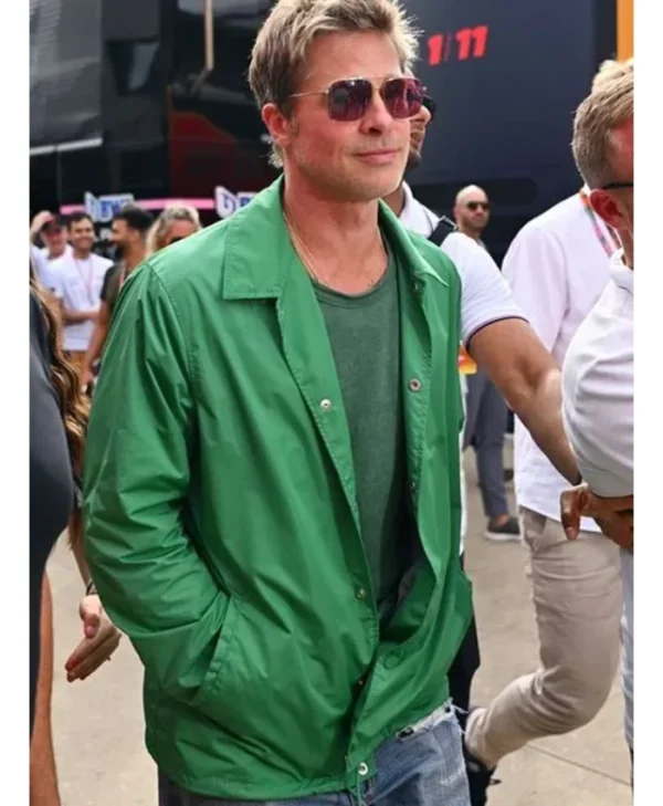 Brad Pitt F1 Grand Prix Movie Sonny Hayes Green Jacket