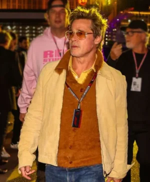 Brad Pitt F1 Movie Premiere Yellow Cotton Jacket
