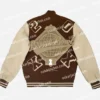 Breezy Bowl XX Letterman Brown And Beige Jacket