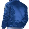 KC Royals Royal Silver-Tab Satin Trucker Jacket