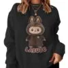 Two Design Labubu Doll The Monster Sweatshirt in Black 