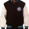Charlotte Hornets Black And White Letterman Jacket