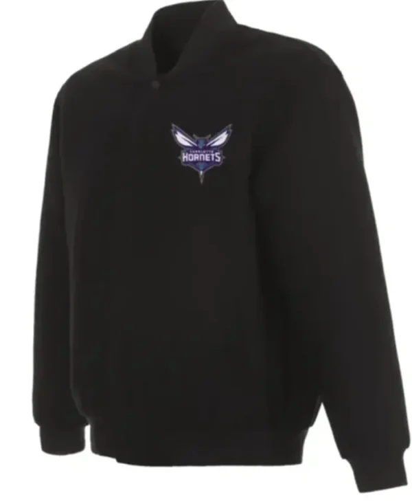 Charlotte Hornets Black Varsity Jacket