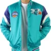 Charlotte Hornets Eastern Aqua Varsity Jacket