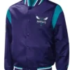 Charlotte Hornets Force Play Purple Varsity Jacket