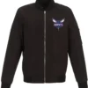 Charlotte Hornets Lightweight Black Bomber Jacket
