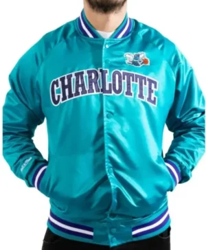 Charlotte Hornets Lightweight Teal Varsity Jacket