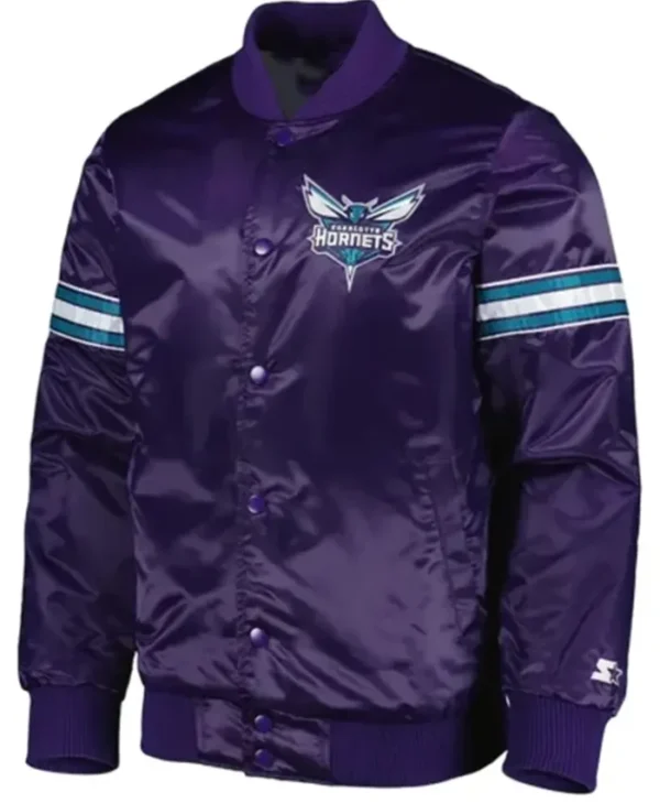Charlotte Hornets Pick And Roll Purple Jacket