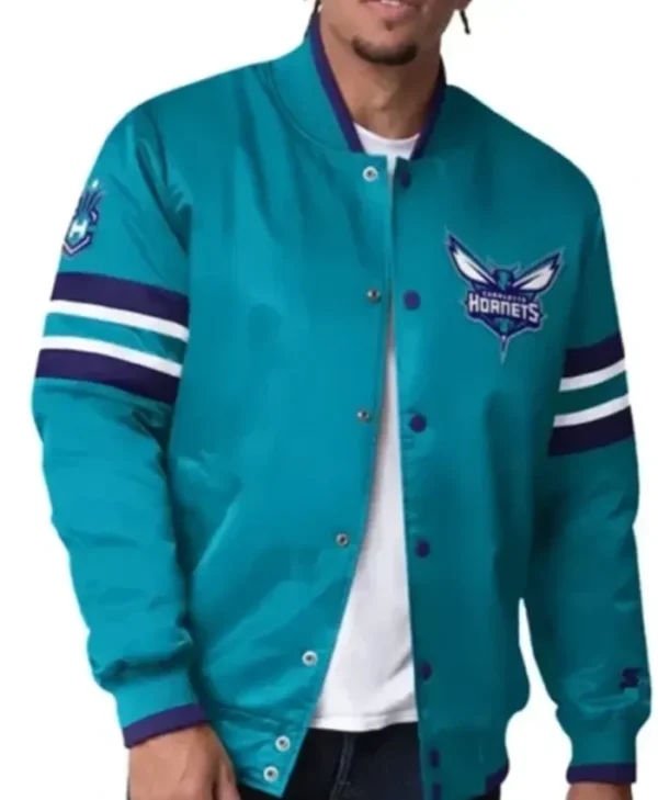 Charlotte Hornets Scout I Teal Varsity Jacket