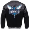 Charlotte Hornets Script Tail Varsity Black Jacket