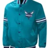 Charlotte Hornets Slider Teal Varsity Jacket