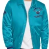 Charlotte Hornets Stitch Applique Teal Jacket