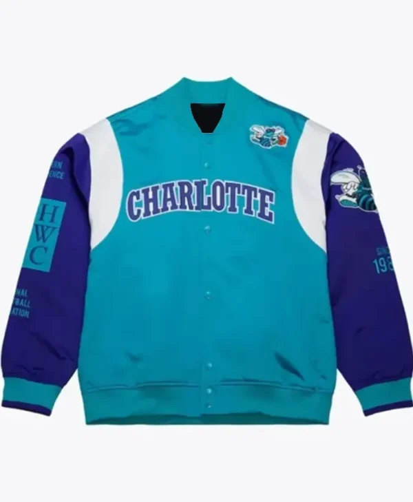 Charlotte Hornets Team Origins Teal Varsity Jacket