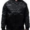 Charlotte Hornets Tonal Black Varsity Jacket