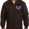 Charlotte Hornets Workwear Black Bomber Jacket