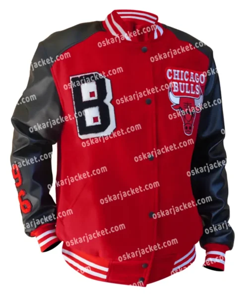 Chicago Bulls 80’s Varsity Black And Red Jacket