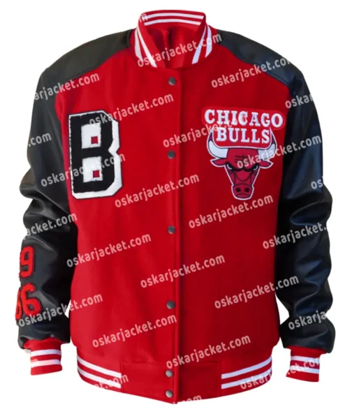 Chicago Bulls 80’s Varsity Red And Black Jacket