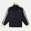 Chinese New Year Style Button Stripe Black Jacket