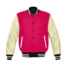 Classic Varsity Jacket In Pink
