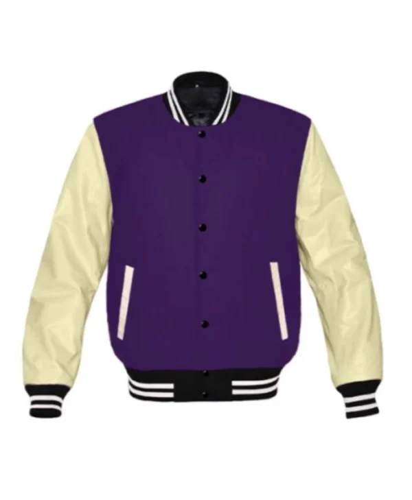 Classic Varsity Jacket In Purple