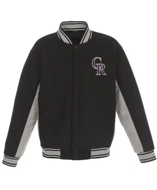 Colorado Rockies Accent Grey And Black Jacket