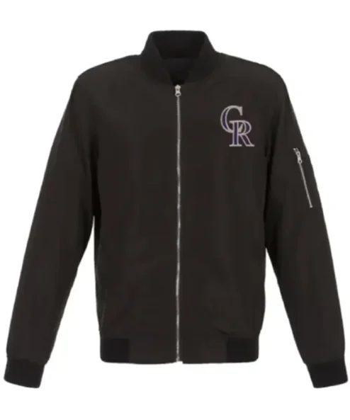 Colorado Rockies Black Bomber Jacket