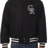 Colorado Rockies Black Varsity Jacket