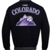 Colorado Rockies Current Logo Game Day Black Eggshell Jacket