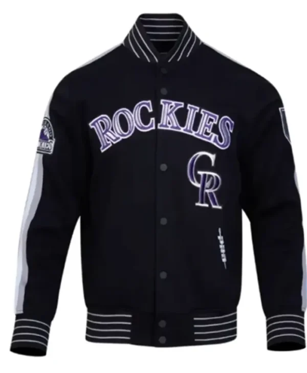 Colorado Rockies Current Logo Game Day Eggshell Black Jacket