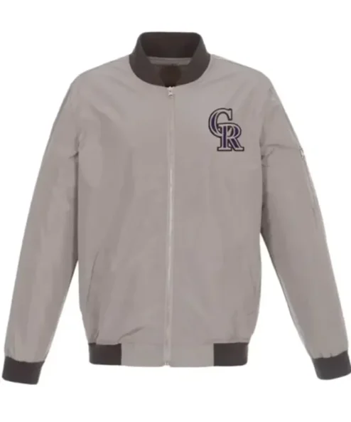Colorado Rockies Grey Bomber Jacket
