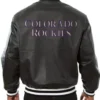 Colorado Rockies Leather Black Varsity Jacket
