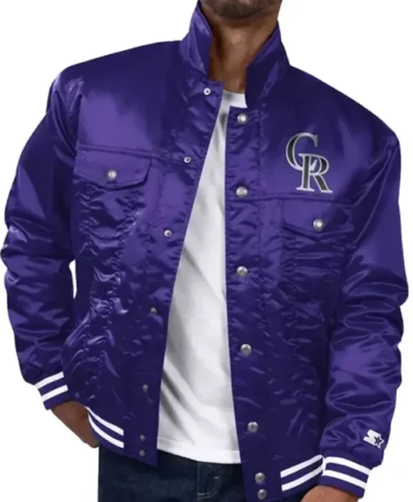 Colorado Rockies Purple Varsity Jacket