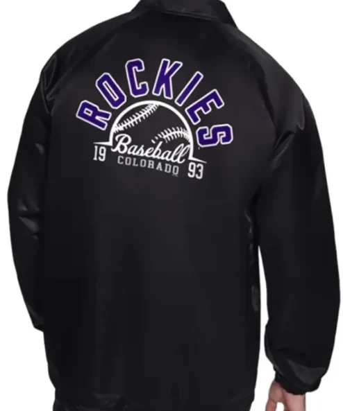 Colorado Rockies Retro Logo Varsity Coaches Jacket