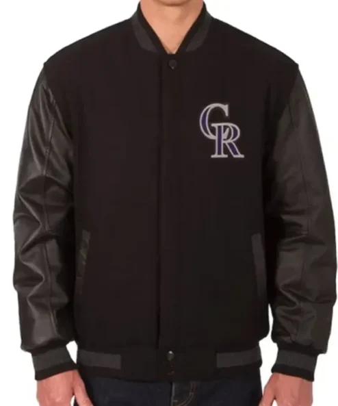 Colorado Rockies Varsity Black Jacket