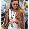 F1 Pippa Middleton Suede Leather Biker Jacket