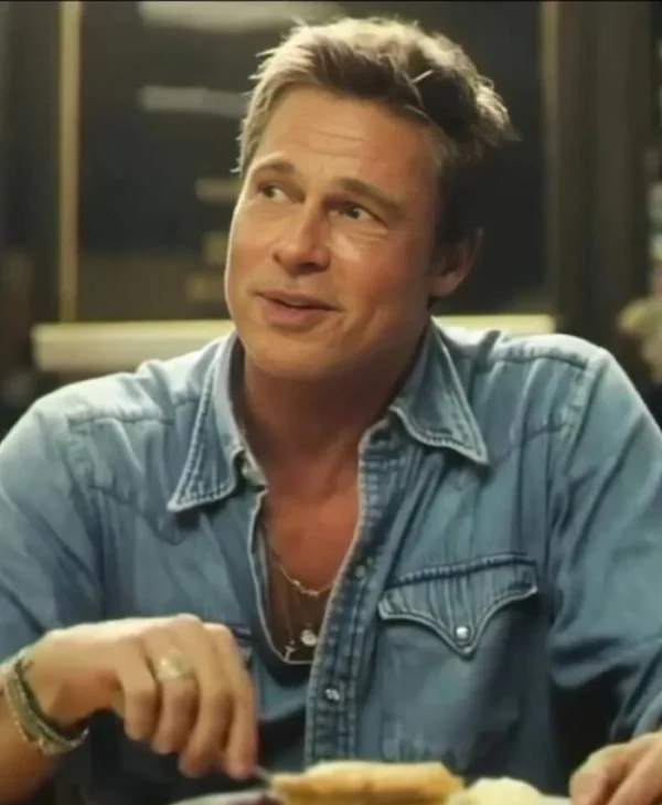 F1 The Movie 2025 Brad Pitt Western Denim Shirt