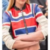 Candice Swanepoel Cropped Leather Jacket